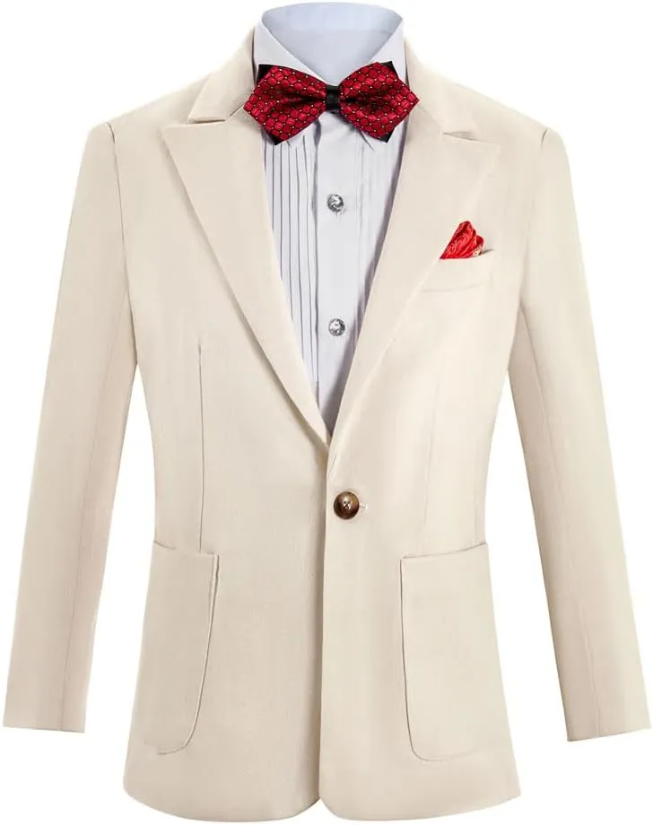 Mi Bo Tong Linen Suit for Boys 2 PC Boys Summer Suit for Beach Wedding Kids Linen Suit Boys Ring Bearer Outfit
