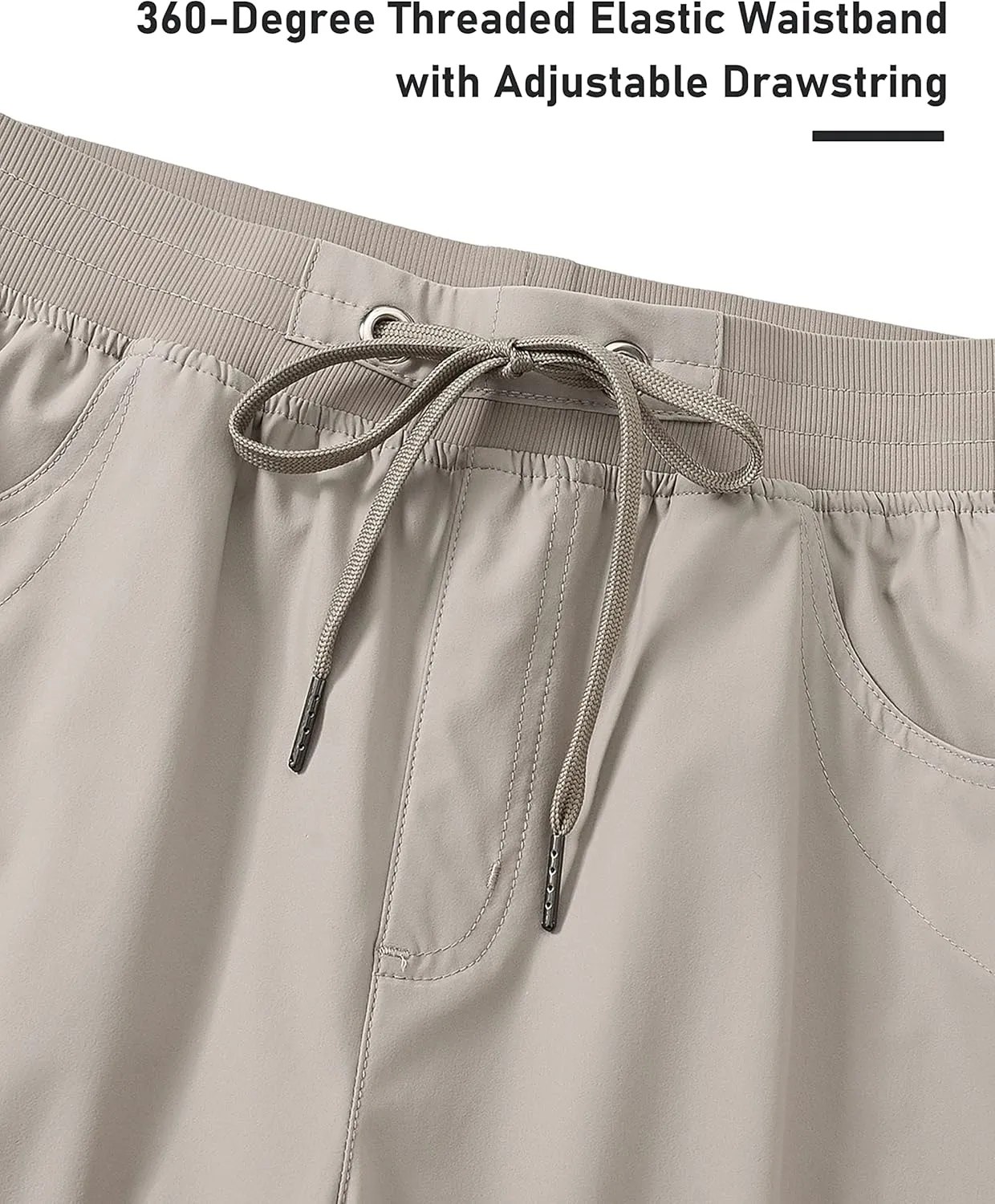MoFiz Capri Pants for Women Lightweight Ice Cool Capris for Women Casual Summer Trip Loose Shorts with Zipper Pockets