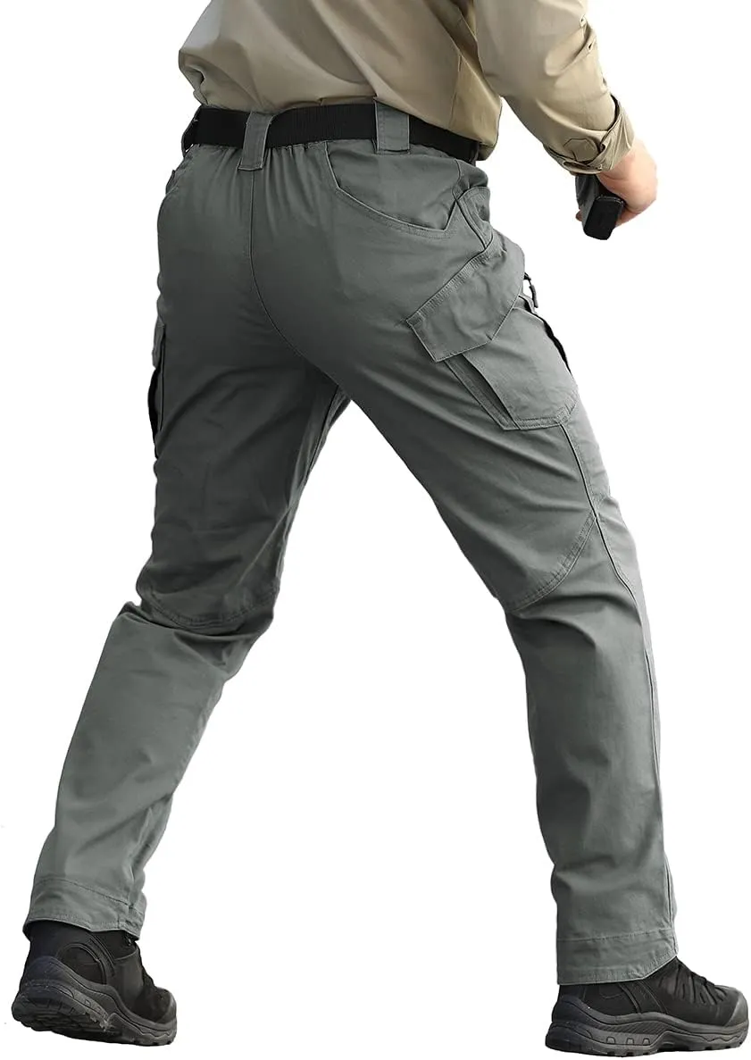 NAVEKULL Men's Military Cargo Tactical Pants Ripstop Lightweight Cotton Stretch Combat Outdoor Hiking Pants