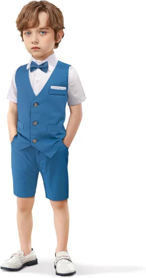 Nwada Boys Suit Toddler Dress Clothes Shirt with Bow Tie, Dress Pants Sets Kids Gentleman Outfit suits