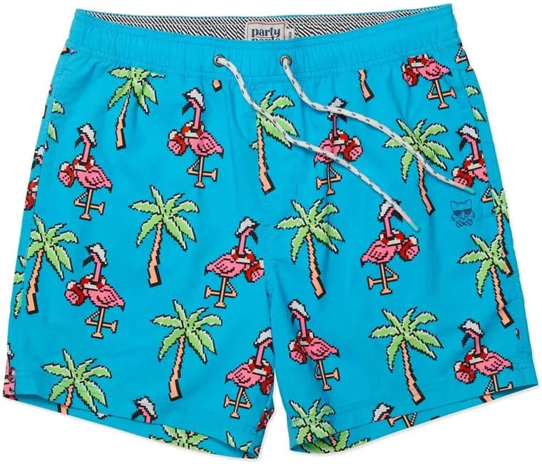 Party Pants USA Mens Swim Trunks, Characters, Stretch Swimming Board Shorts, 5.5 Inseam