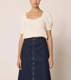 Rowan Sweater Top | Ivory