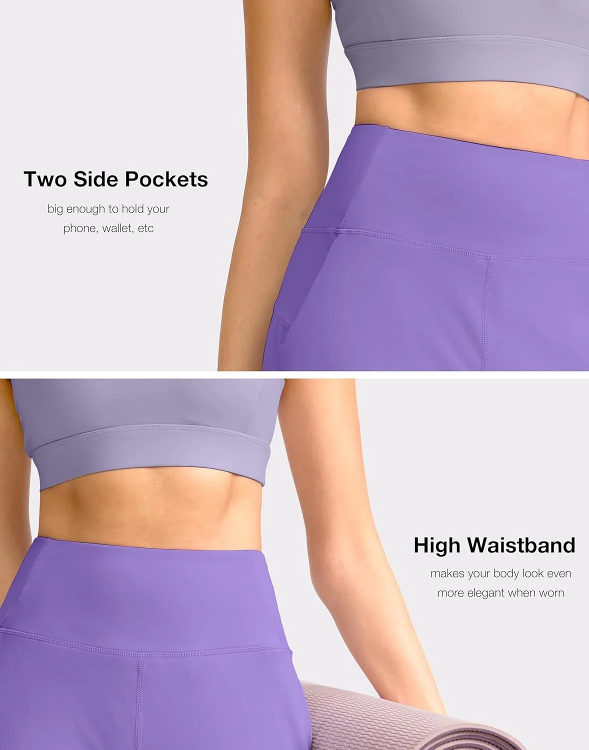 Soothfeel Capri Pants for Women Wide Leg Yoga Pants with Pockets High Waist Casual Dress Crop Pants