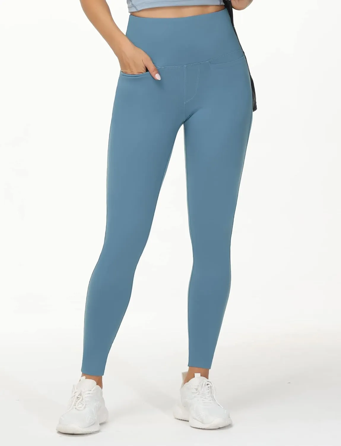 THE GYM PEOPLE Women's Casual Yoga Leggings High Waisted Tummy Control Workout Pants with 4 Pockets