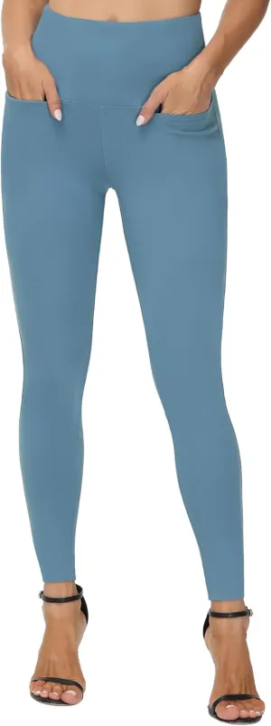 THE GYM PEOPLE Women's Casual Yoga Leggings High Waisted Tummy Control Workout Pants with 4 Pockets