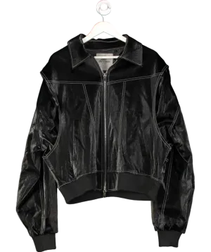 The Room Antwerp Black Oversized Contrast Stitch Jacket One Size