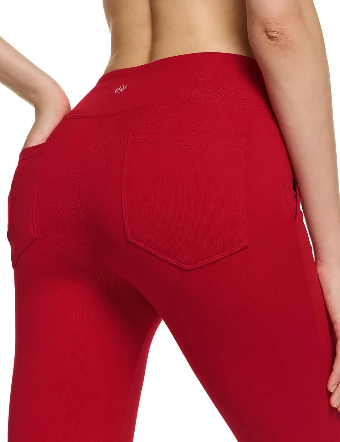 TSLA Women's Yoga & Dress Pants, Office Business Casual Work Slacks, Stretch Straight Leg/Bootcut Pants with 4 Pockets