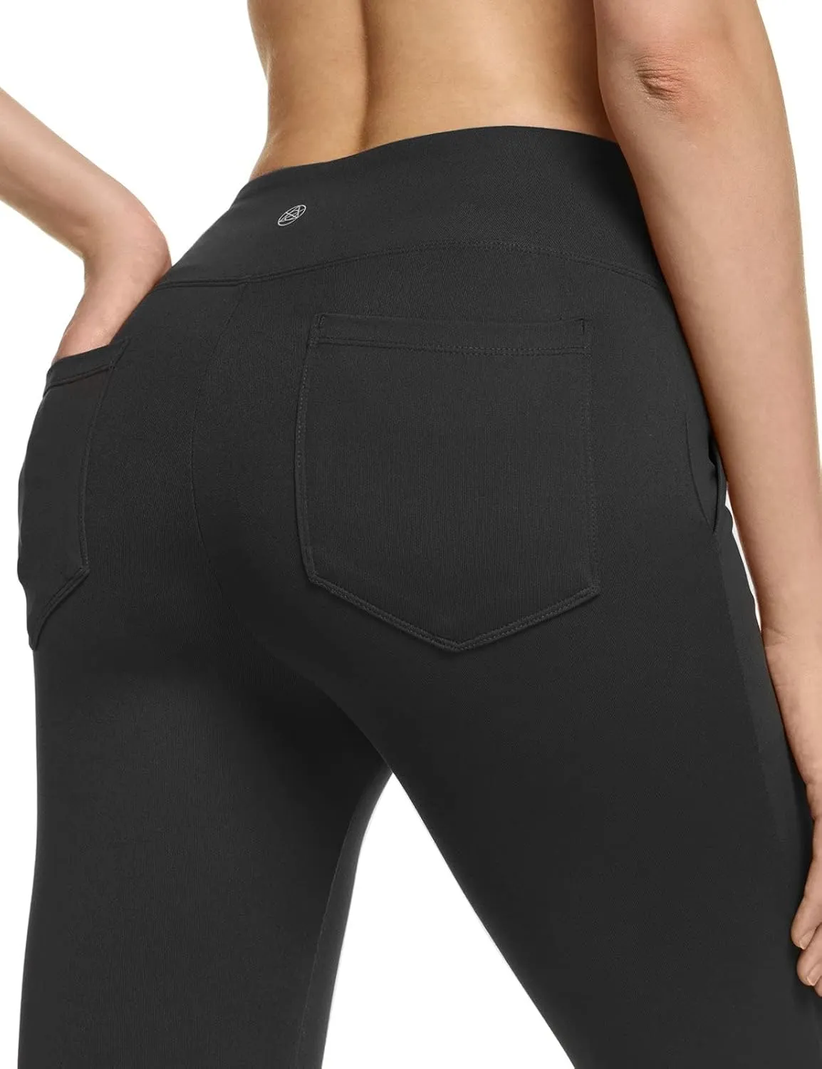TSLA Women's Yoga & Dress Pants, Office Business Casual Work Slacks, Stretch Straight Leg/Bootcut Pants with 4 Pockets
