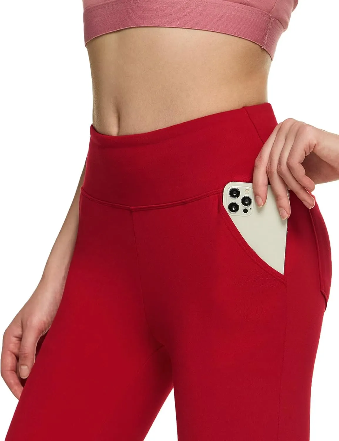 TSLA Women's Yoga & Dress Pants, Office Business Casual Work Slacks, Stretch Straight Leg/Bootcut Pants with 4 Pockets
