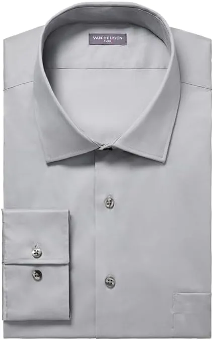 Van Heusen Men's Big Fit Dress Shirt Ultra Wrinkle Free Flex Collar Stretch (Big and Tall)