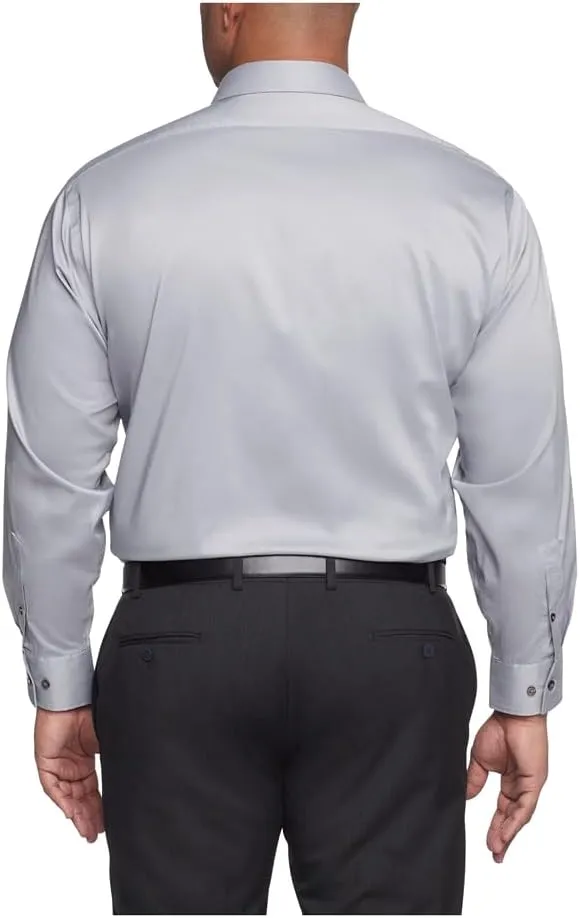 Van Heusen Men's Big Fit Dress Shirt Ultra Wrinkle Free Flex Collar Stretch (Big and Tall)