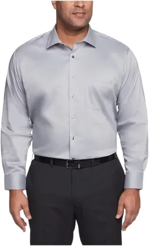 Van Heusen Men's Big Fit Dress Shirt Ultra Wrinkle Free Flex Collar Stretch (Big and Tall)