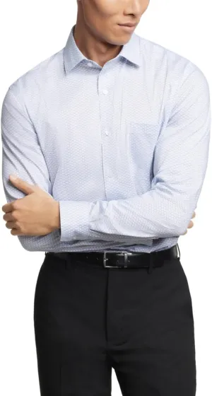 Van Heusen Men's Dress Shirt Regular Fit Ultra Wrinkle Free Flex Collar Stretch Print