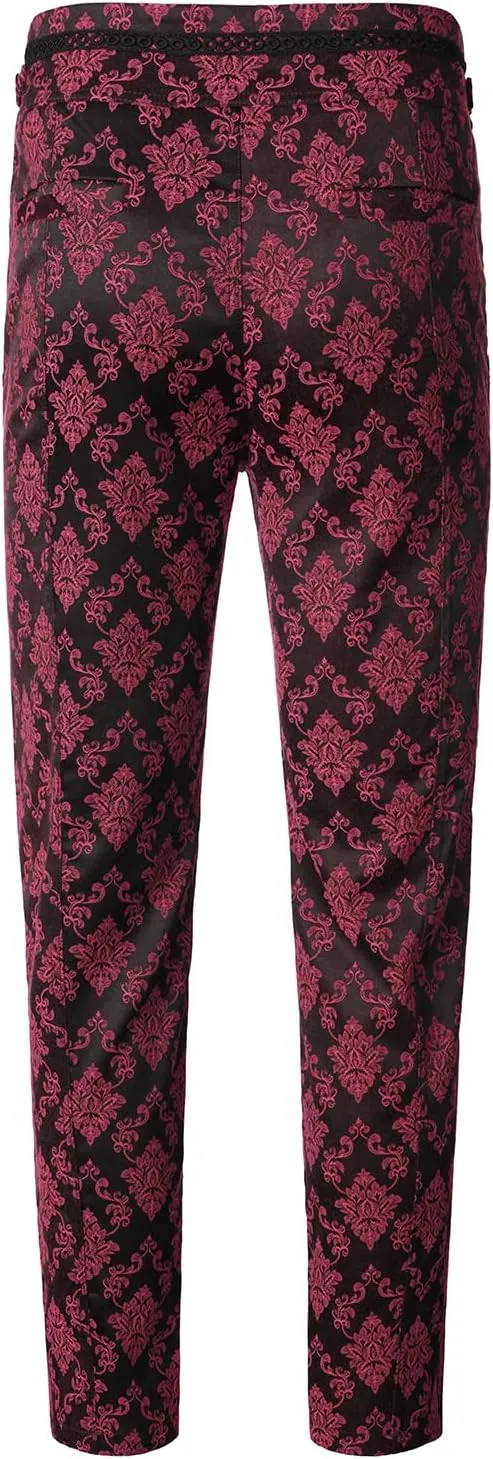 VATPAVE Mens Gothic Pants Cosplay Costume Trousers Steampunk Victorian Pants