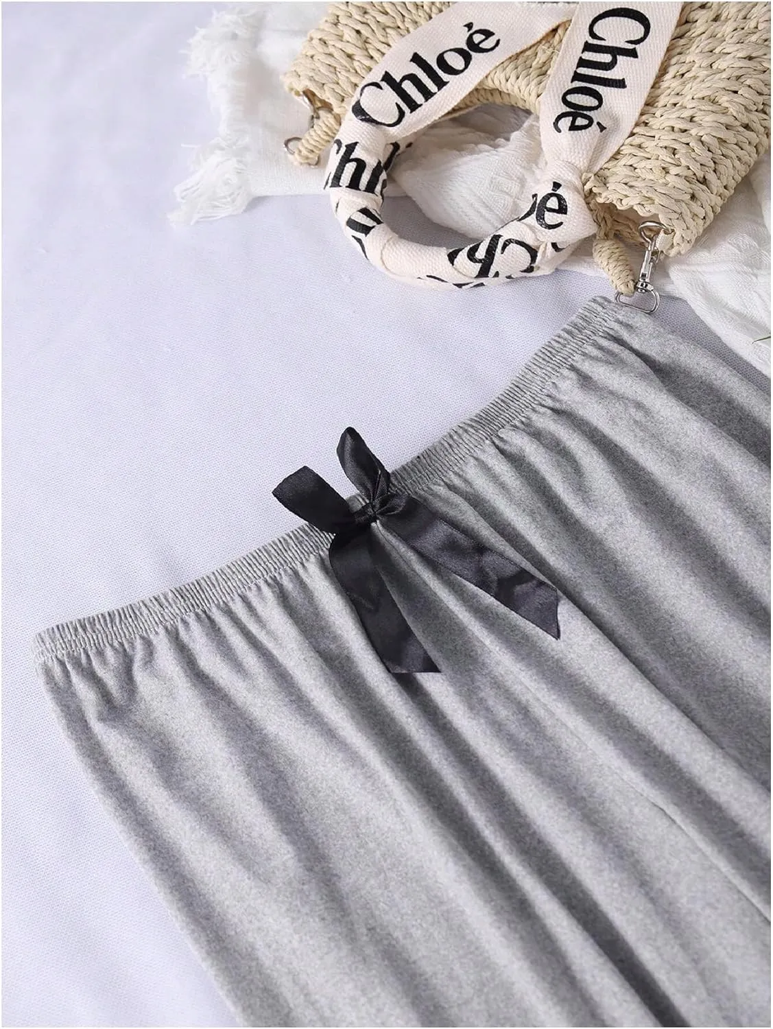 Verdusa Women's 3 Pack Plaid Pajama Bow Lounge Pants Sleepwear Pj Bottoms