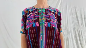 Vintage Guatemala Huipil. Xenacoj. Hand-Woven & Embroidered