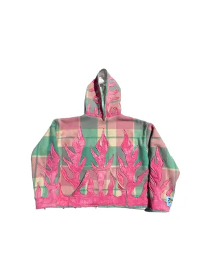 vtg sheeps wool flame hoodie