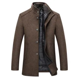 West Louis Single Breasted Thick Wool Coat