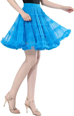 Women Dance Party High Waisted Ruffles Tulle Half Skirt Holiday Party Costume Tutu Ballet Skirts Skirt Plus Size
