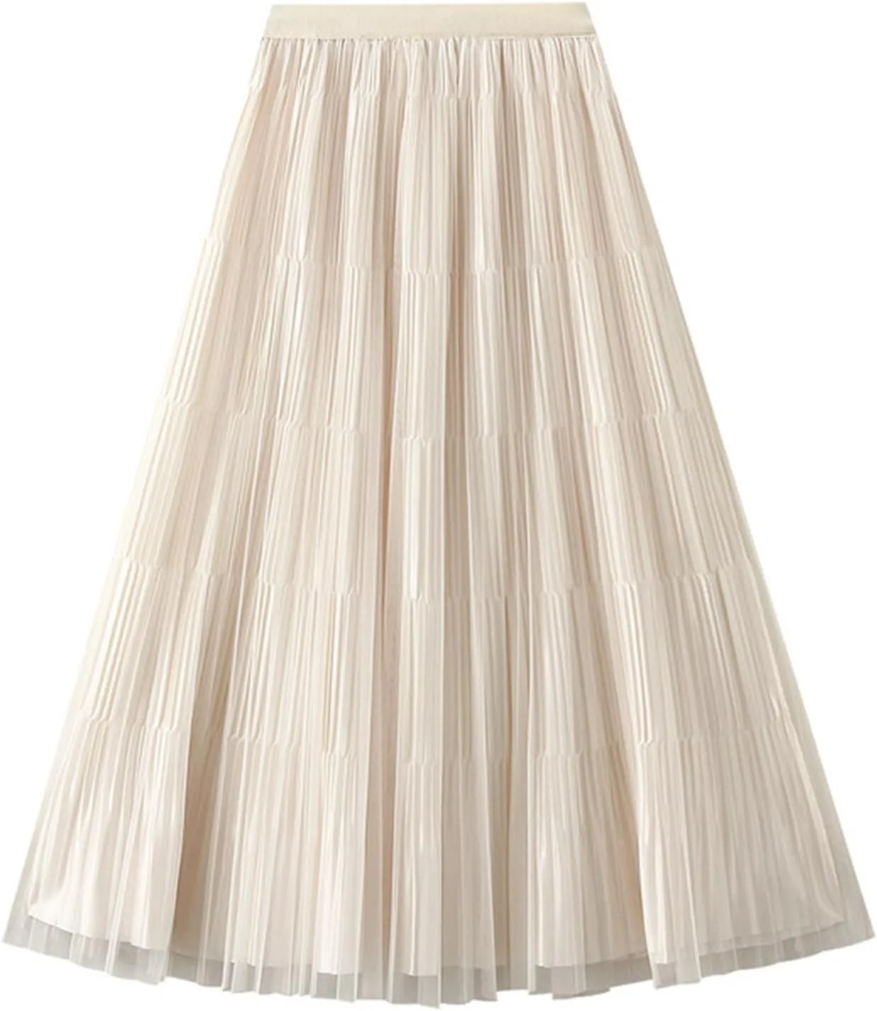 Women Mid Length Skirt Dance Party A Line High Waisted Reversible Tulle Skirt Holiday Party Midi Wrap Skirt with