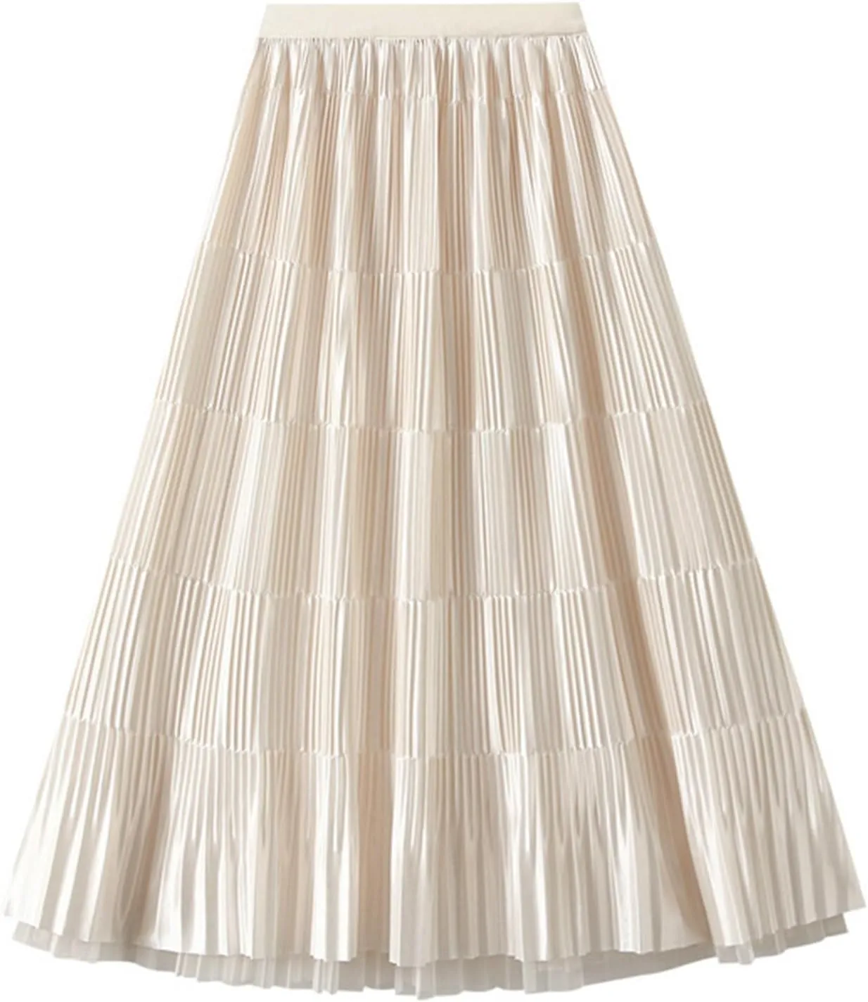 Women Mid Length Skirt Dance Party A Line High Waisted Reversible Tulle Skirt Holiday Party Midi Wrap Skirt with