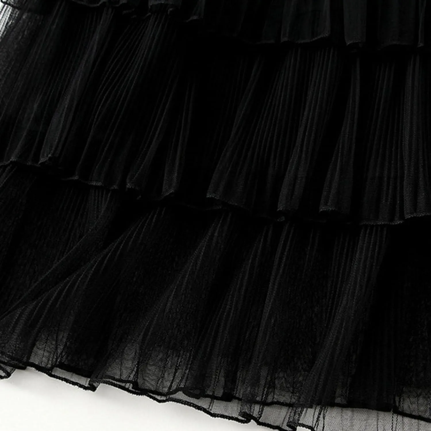Women Mid Length Skirt Dance Party A Line High Waisted Tulle Tiered Skirt Holiday Party Little Girls Leather