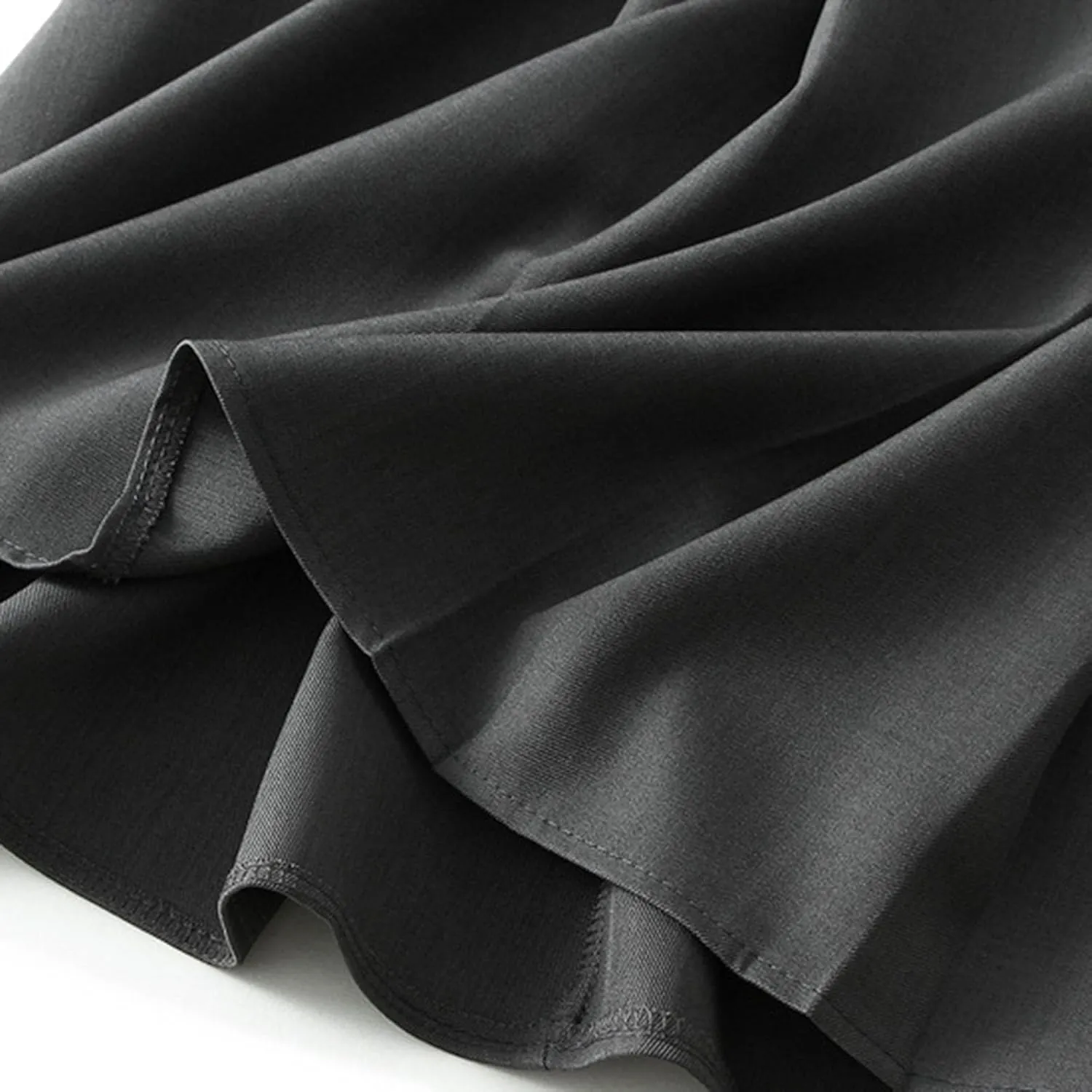 Women Mid Length Suit Skirt A Line High Waisted Pleated Skirt Daily Costume Half Suit Jean Skirts for Teen Girls