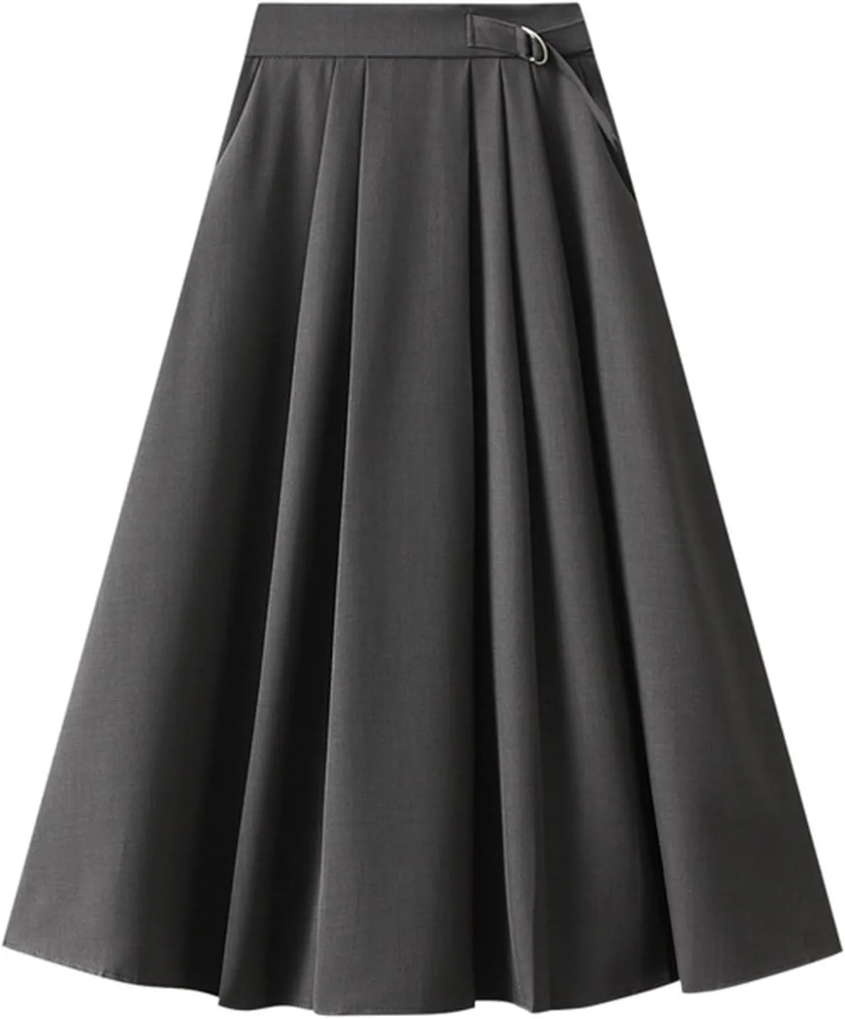 Women Mid Length Suit Skirt A Line High Waisted Pleated Skirt Daily Costume Half Suit Jean Skirts for Teen Girls