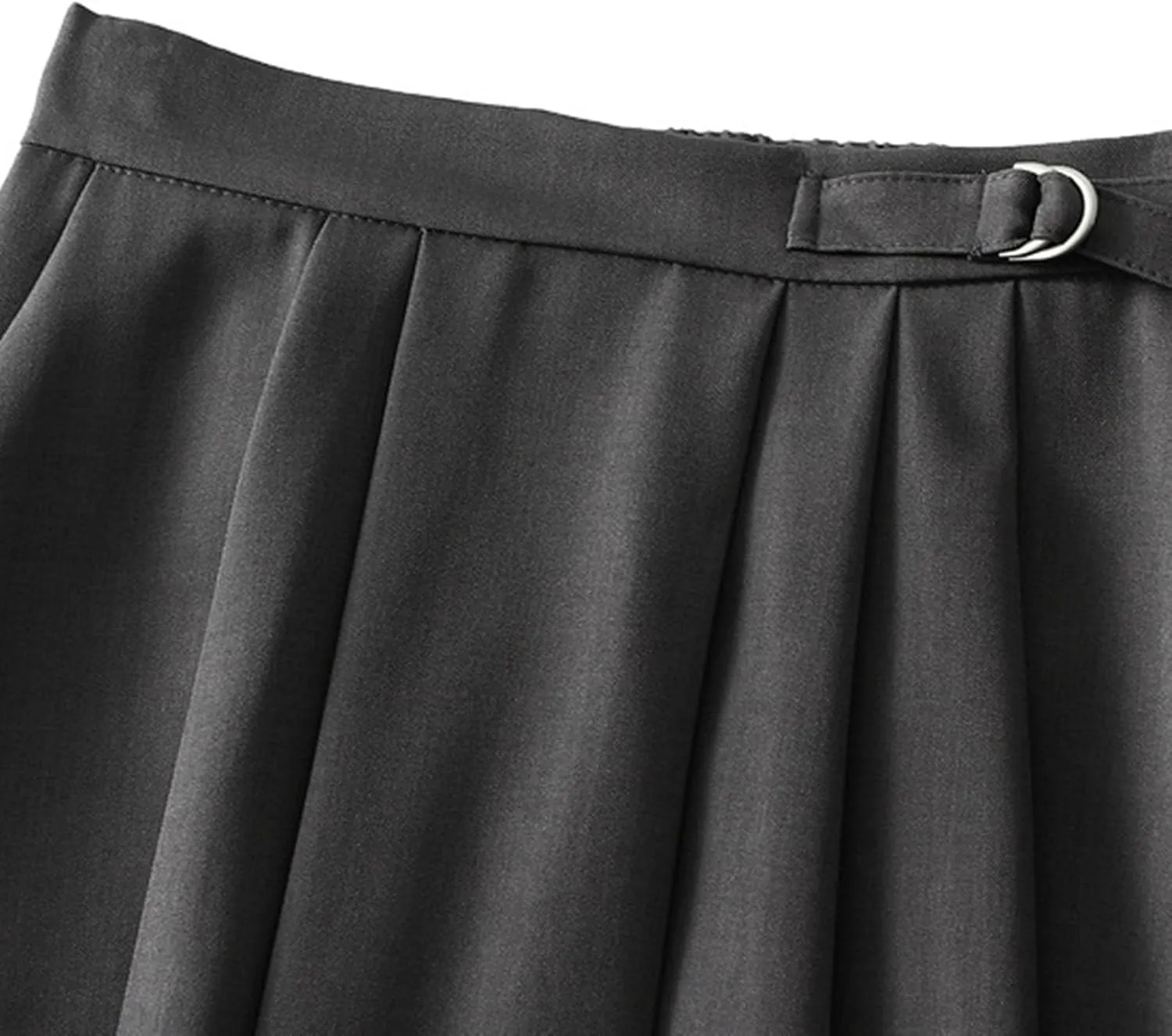 Women Mid Length Suit Skirt A Line High Waisted Pleated Skirt Daily Costume Half Suit Jean Skirts for Teen Girls