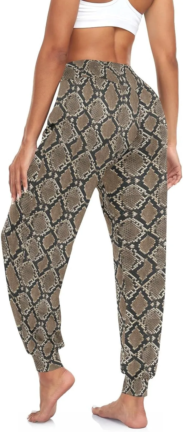 Women Yoga Pants High Waisted Stretch Loose Boho Trousers Sports Dance Harem Pants