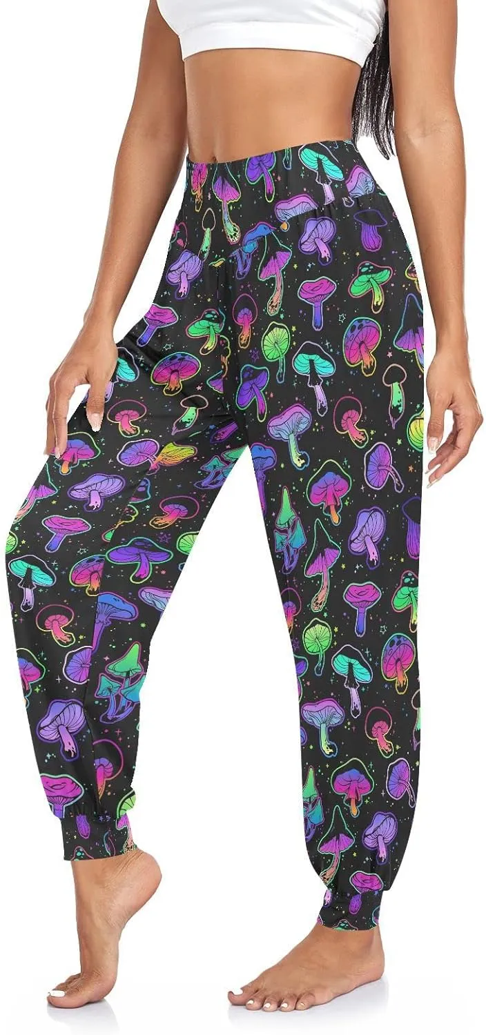 Women Yoga Pants High Waisted Stretch Loose Boho Trousers Sports Dance Harem Pants