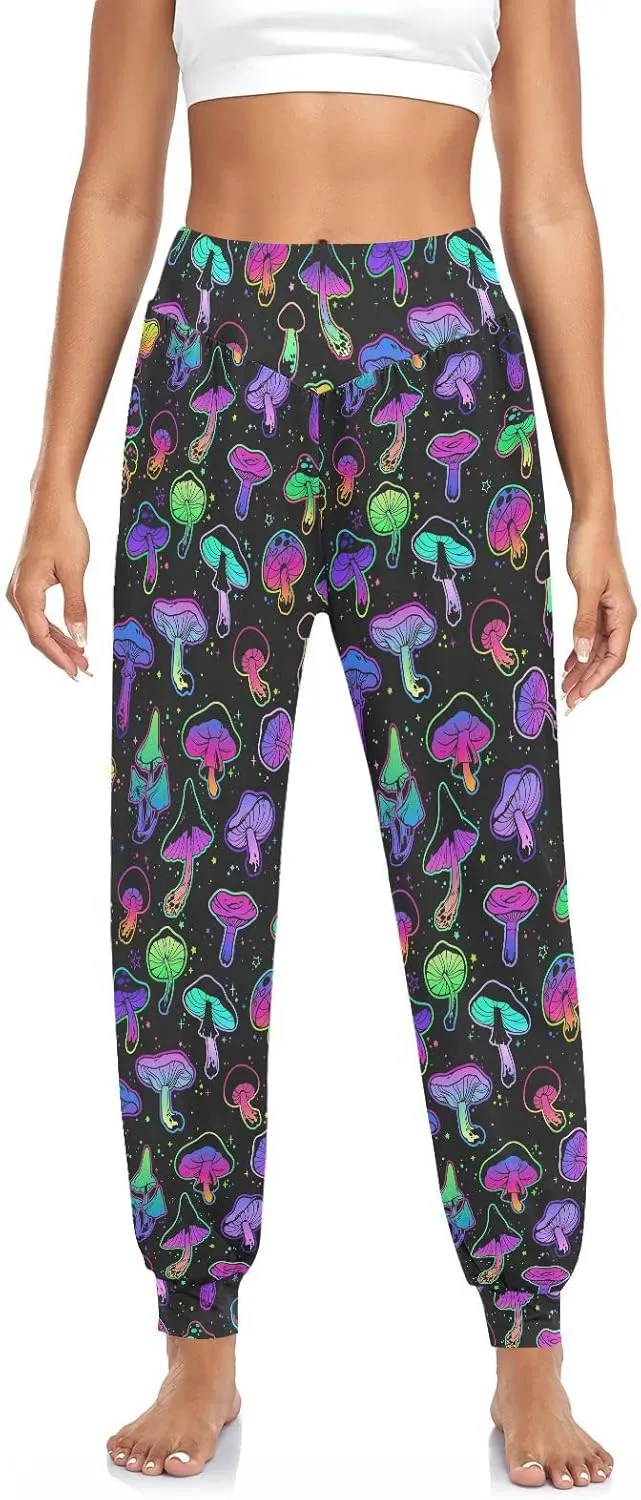 Women Yoga Pants High Waisted Stretch Loose Boho Trousers Sports Dance Harem Pants