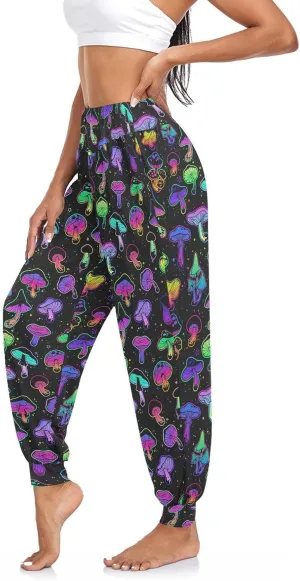 Women Yoga Pants High Waisted Stretch Loose Boho Trousers Sports Dance Harem Pants