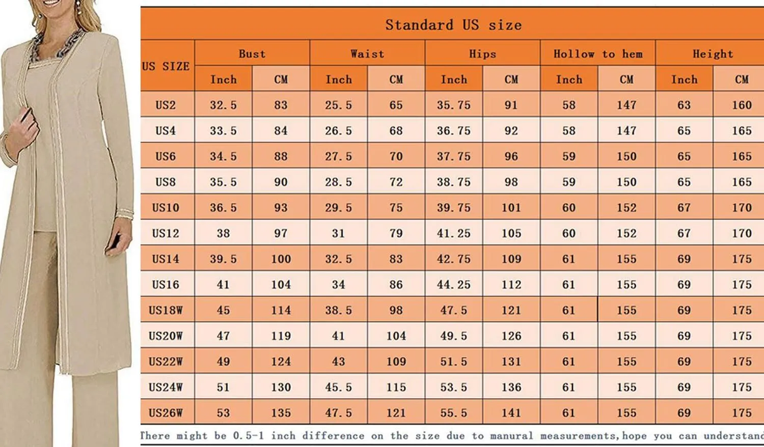 Women's 3 PC Chiffon Pants Suits Mother's Outfit for Wedding Plus Size Evening Gowns Dress Suit