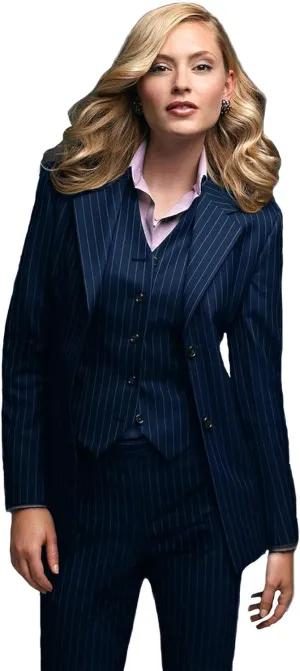 Women's 3-Piece Striped Suit Business Slim Fit Work Wear Office Jacket Lady Blazer   Pants   Vest