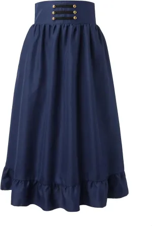 Womens Elegant Office Festival Solid Color A Skirt Vintage Waist Pleated Zipper Skirt Girls Folkloric Skirts