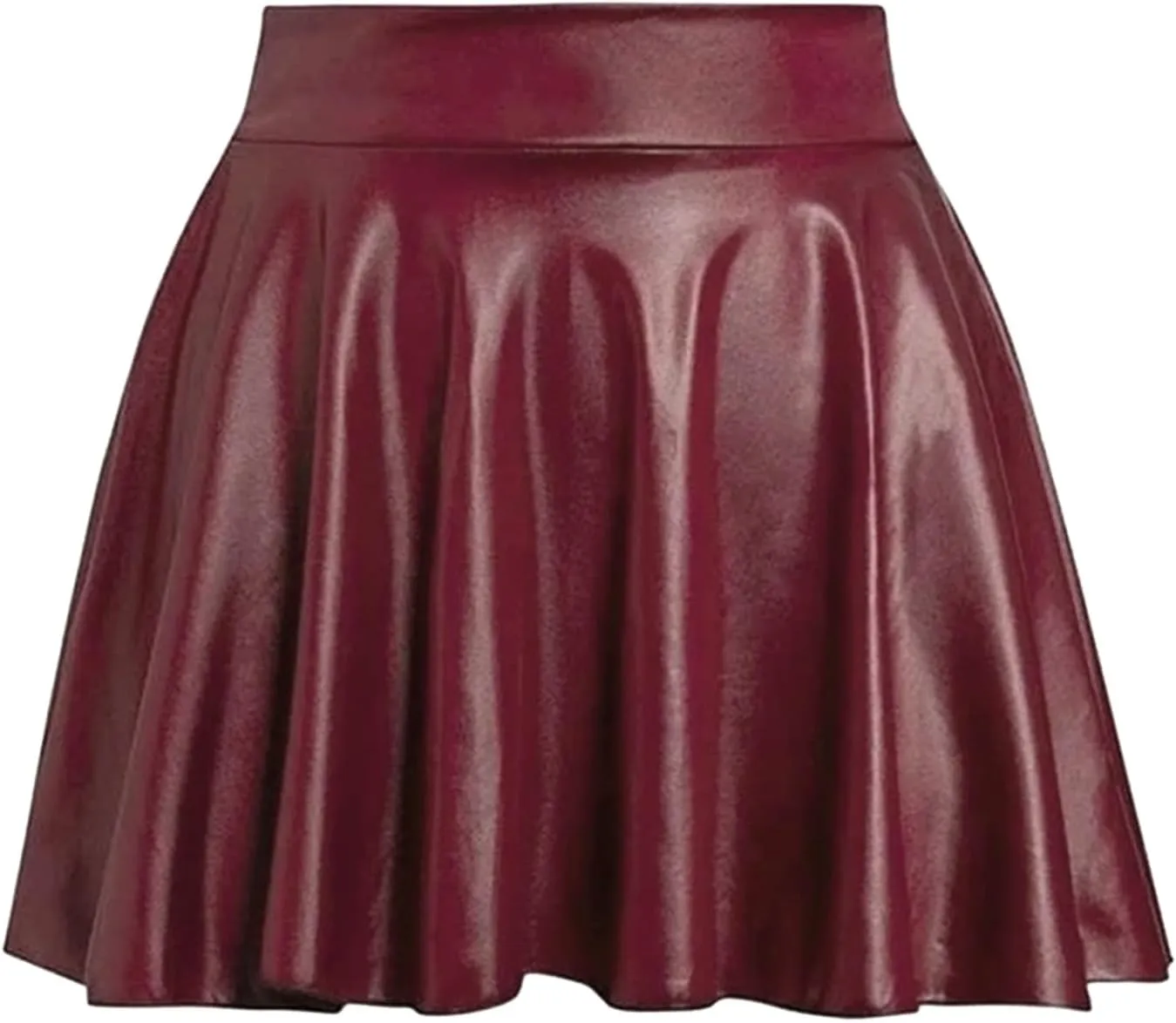 Women's Fashion High Waist Pleated Solid Color Short Skirt Loose Skirt Pencil Skirts with Pockets for Women Knee