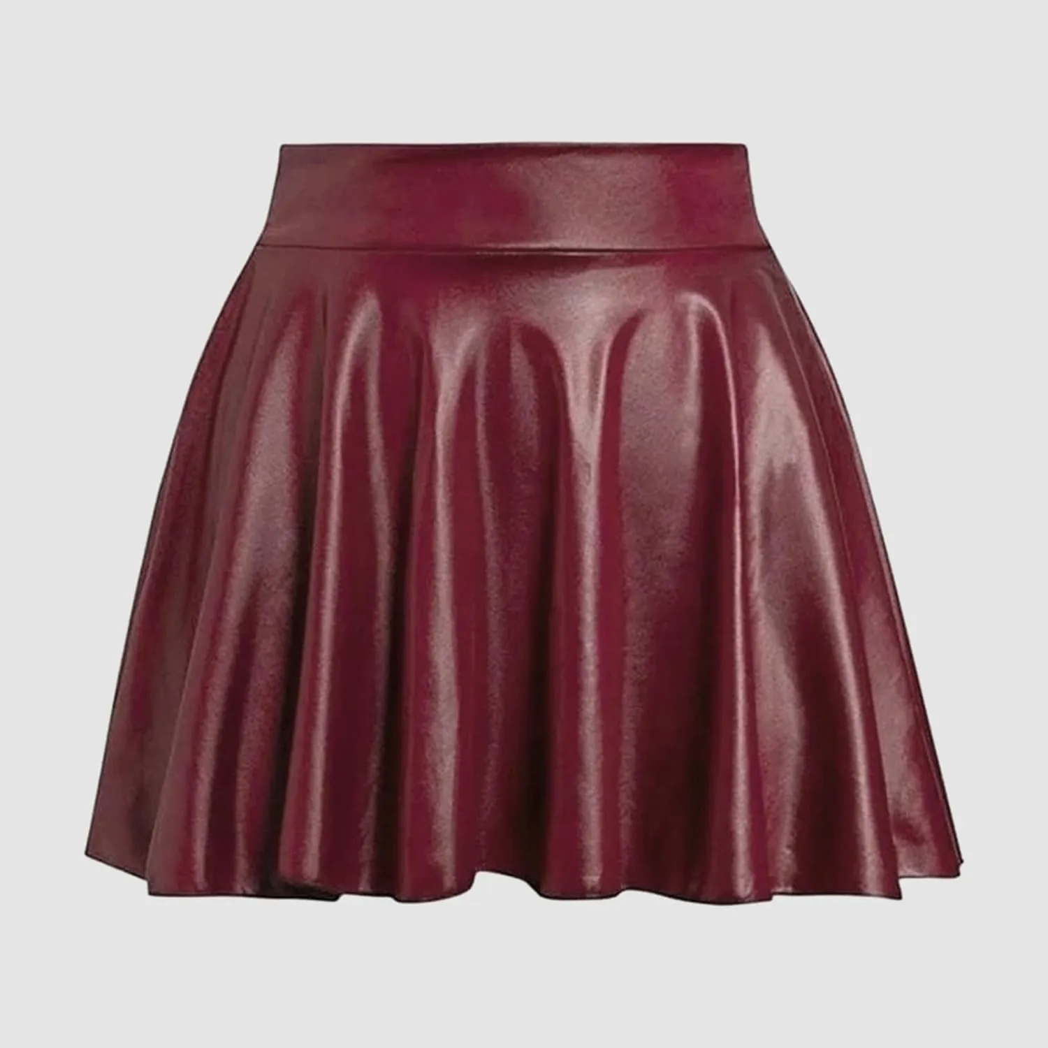 Women's Fashion High Waist Pleated Solid Color Short Skirt Loose Skirt Pencil Skirts with Pockets for Women Knee