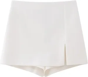 Womens High Waisted Mini Solid Color Slim Fit Short Skirt Pants A Line Skirt Womens Skirts Size Small Knee Length