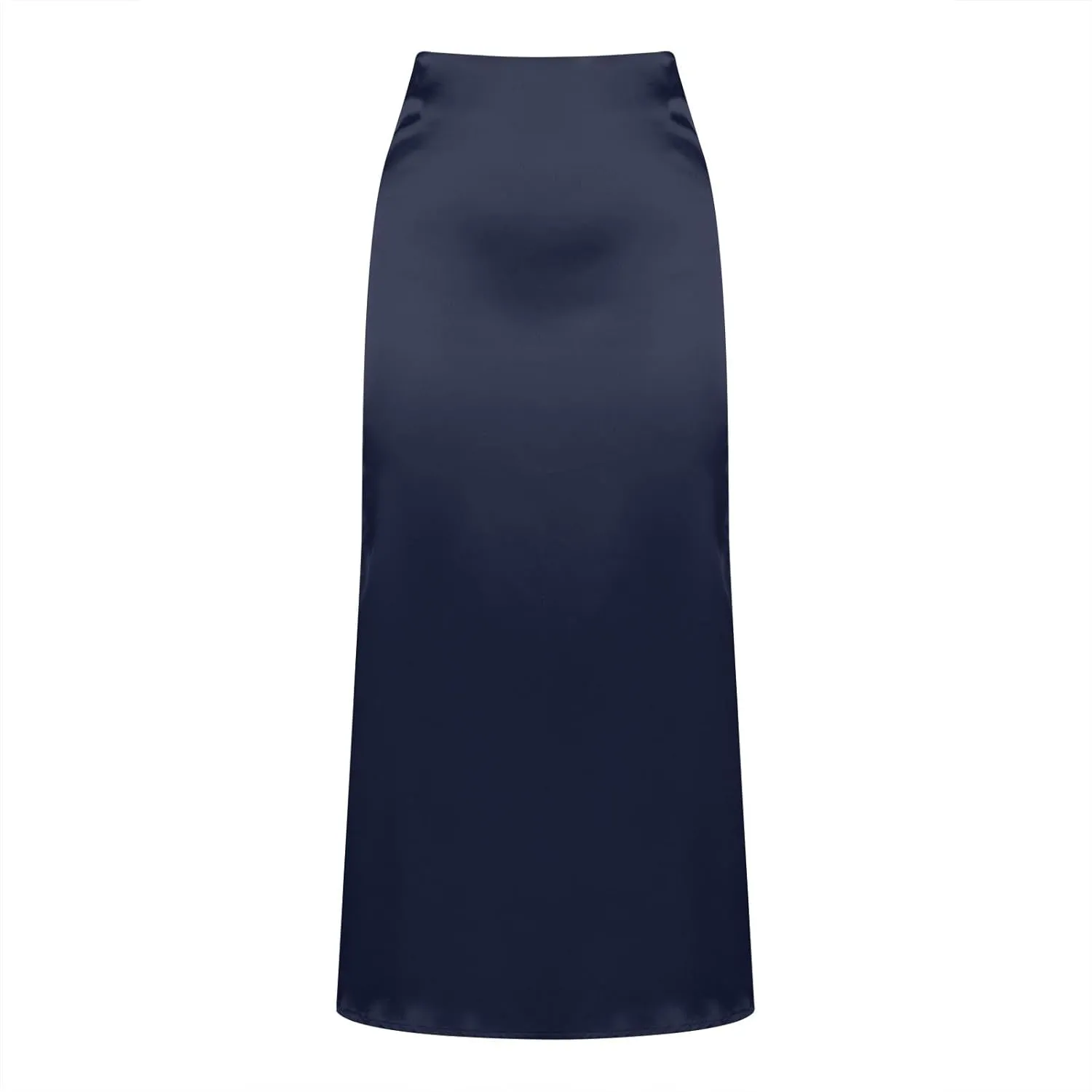 Womens Satin Skirts Casual Silk Midi Skirt High Waisted Long Skirts Elegant Work Skirts Evening Cocktail Party Skirt