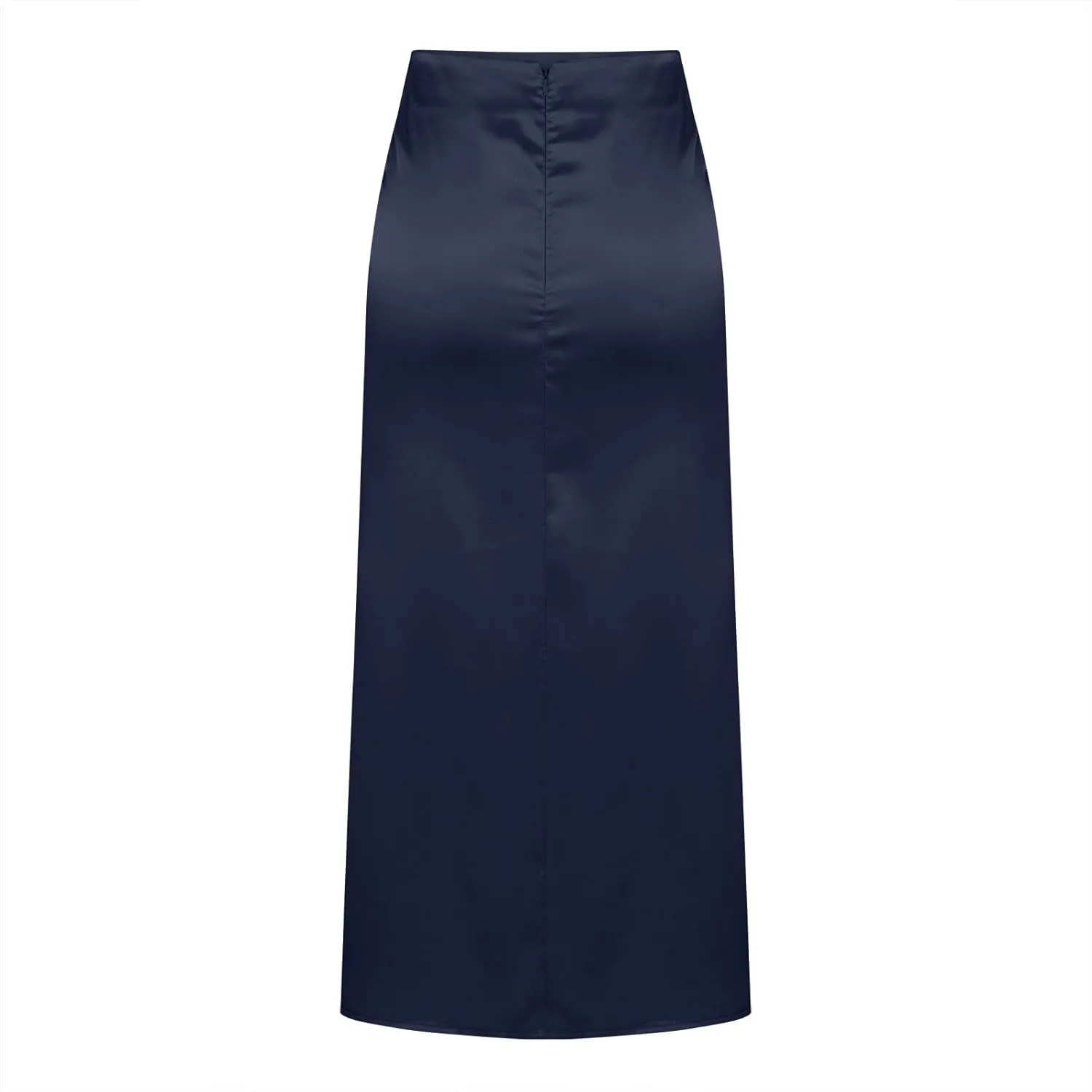 Womens Satin Skirts Casual Silk Midi Skirt High Waisted Long Skirts Elegant Work Skirts Evening Cocktail Party Skirt