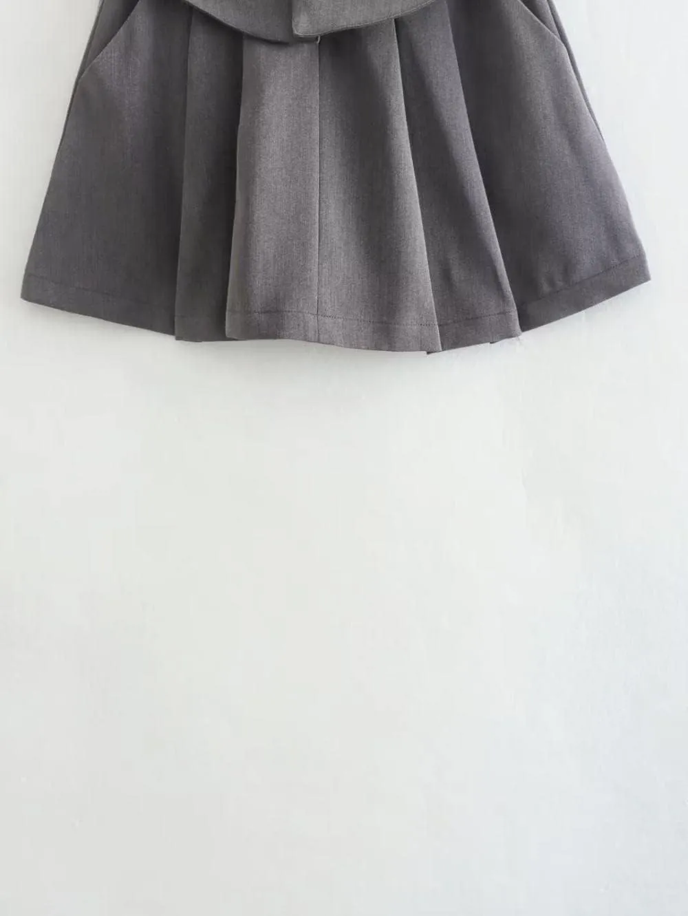 Womens Short Skirts - Pleated Skirt Women Mini Skirts Woman Fashion High Waist Skirts for Women Streetwear Pocket