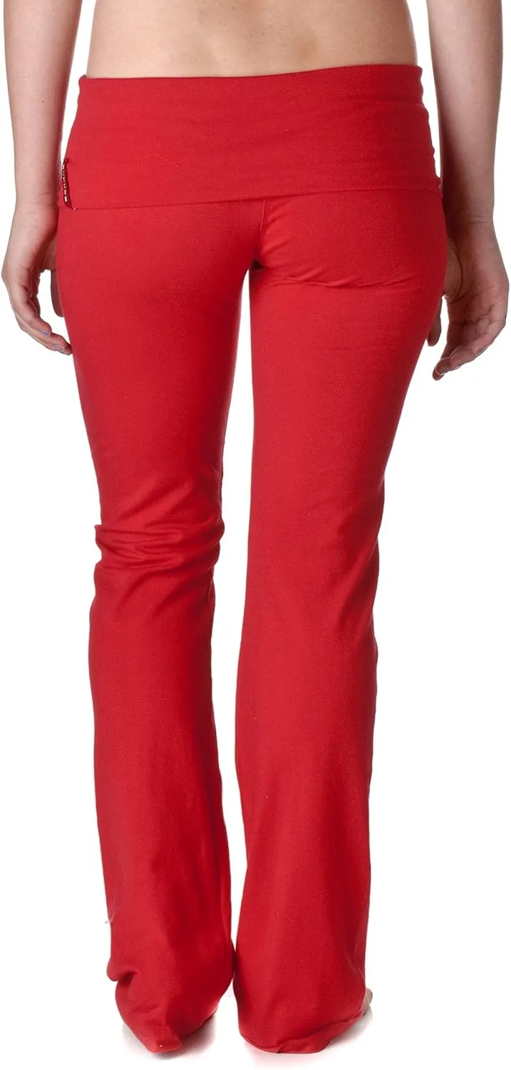 Women's Slimming Foldover Bootleg Flare Yoga Pants