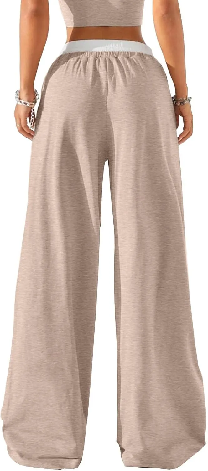 Womens Sweatpants Wide Leg Pants Casual Palazzo Flowy Trouser Woman High Waisted Loose Fit Lounge Pant Comfy 2025