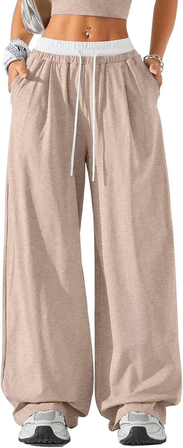 Womens Sweatpants Wide Leg Pants Casual Palazzo Flowy Trouser Woman High Waisted Loose Fit Lounge Pant Comfy 2025