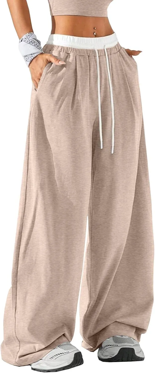 Womens Sweatpants Wide Leg Pants Casual Palazzo Flowy Trouser Woman High Waisted Loose Fit Lounge Pant Comfy 2025