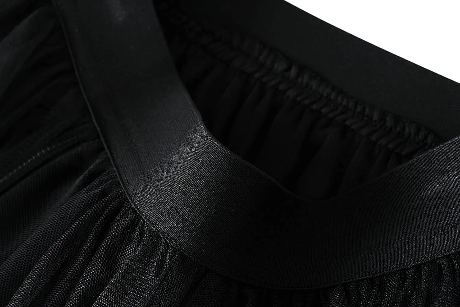 Women's Tulle Skirt Mesh Pleated Skirt Elastic High Waist Layered A-Line Swing Skirt Ladies Fashion Pleated Midi Skirt