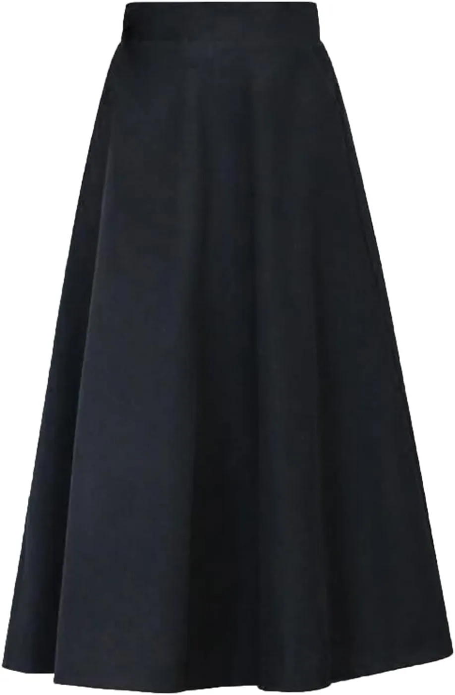 Womens Winter Vintage High Elastic Waist A Line Pleated Wool Midi Skirt Lady Toddler Girl Ballet Leotard with