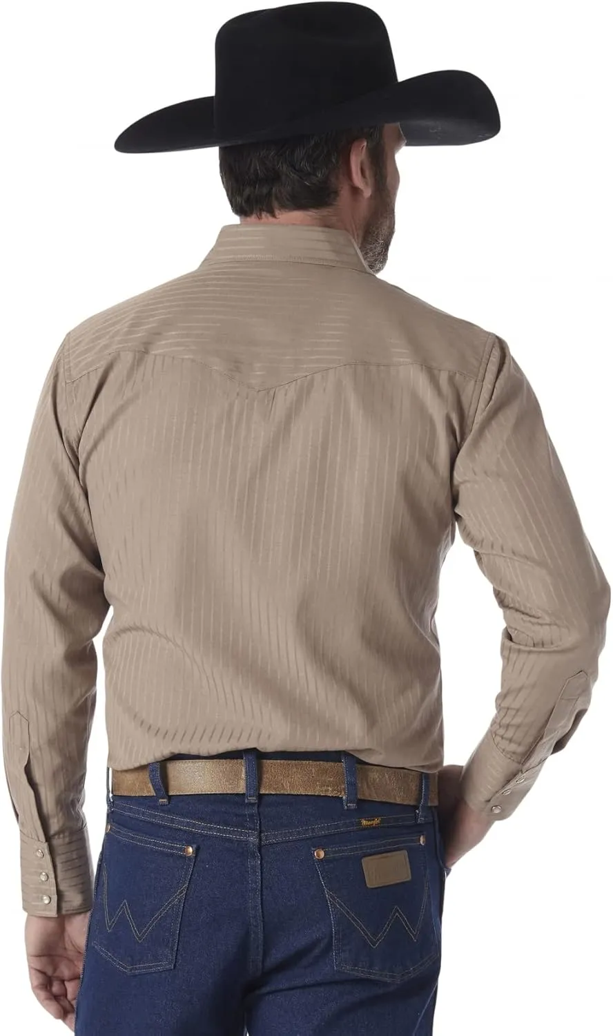 Wrangler Men's Sport Western Two Pocket Long Sleeve Snap Shirt