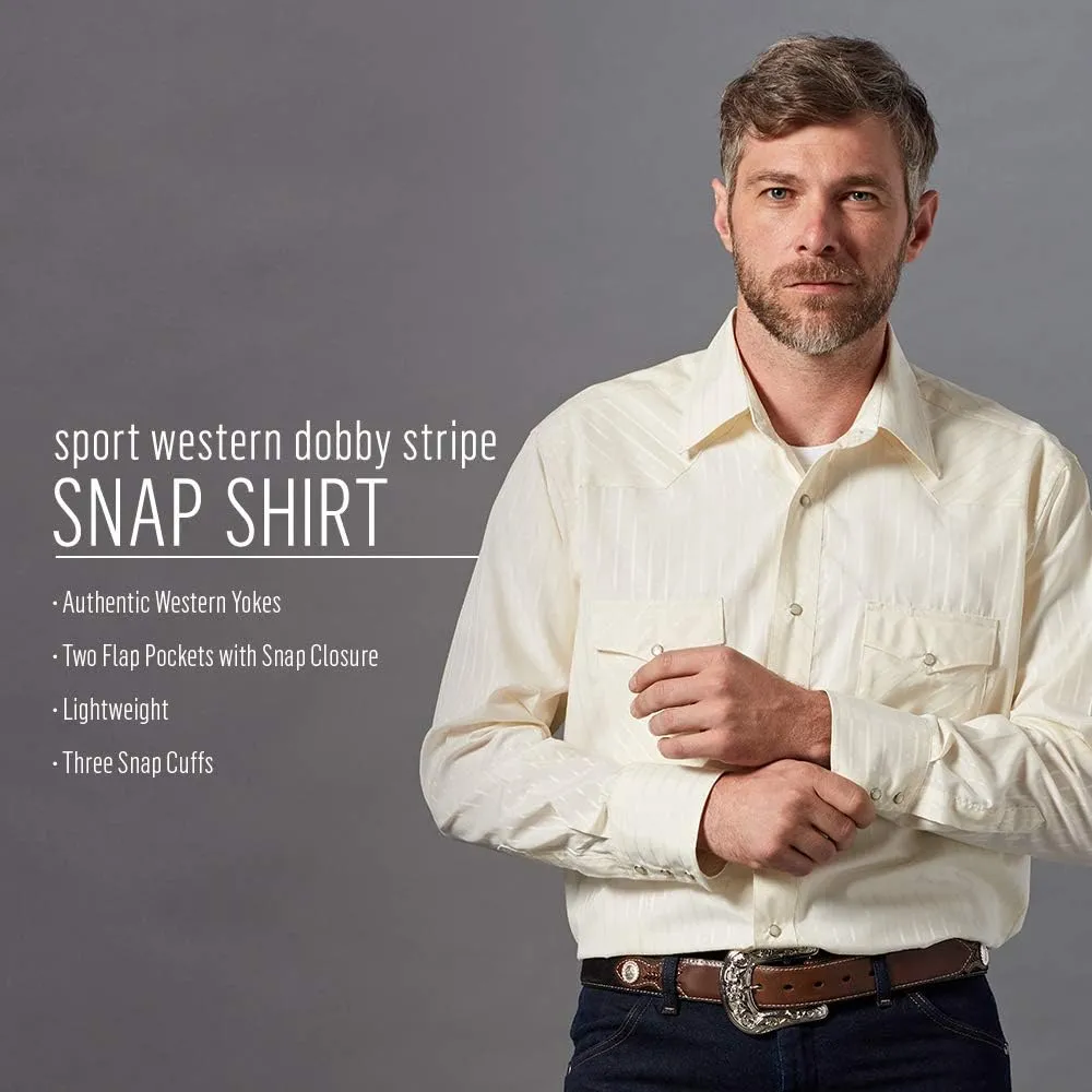 Wrangler Men's Sport Western Two Pocket Long Sleeve Snap Shirt